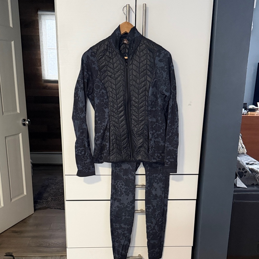 Krimson Klover Black and Gray Jacket and Pants Set